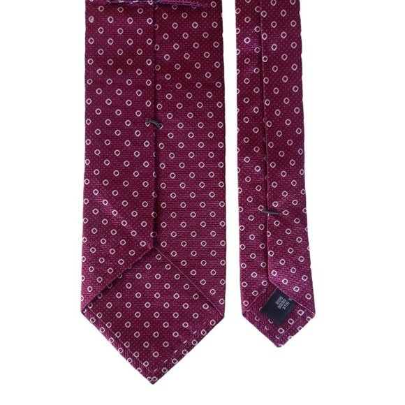 VAN LAACK Purple Geometric 100% Silk Tie 58"/ 3".1/2 NWOT - Picture 4 of 6